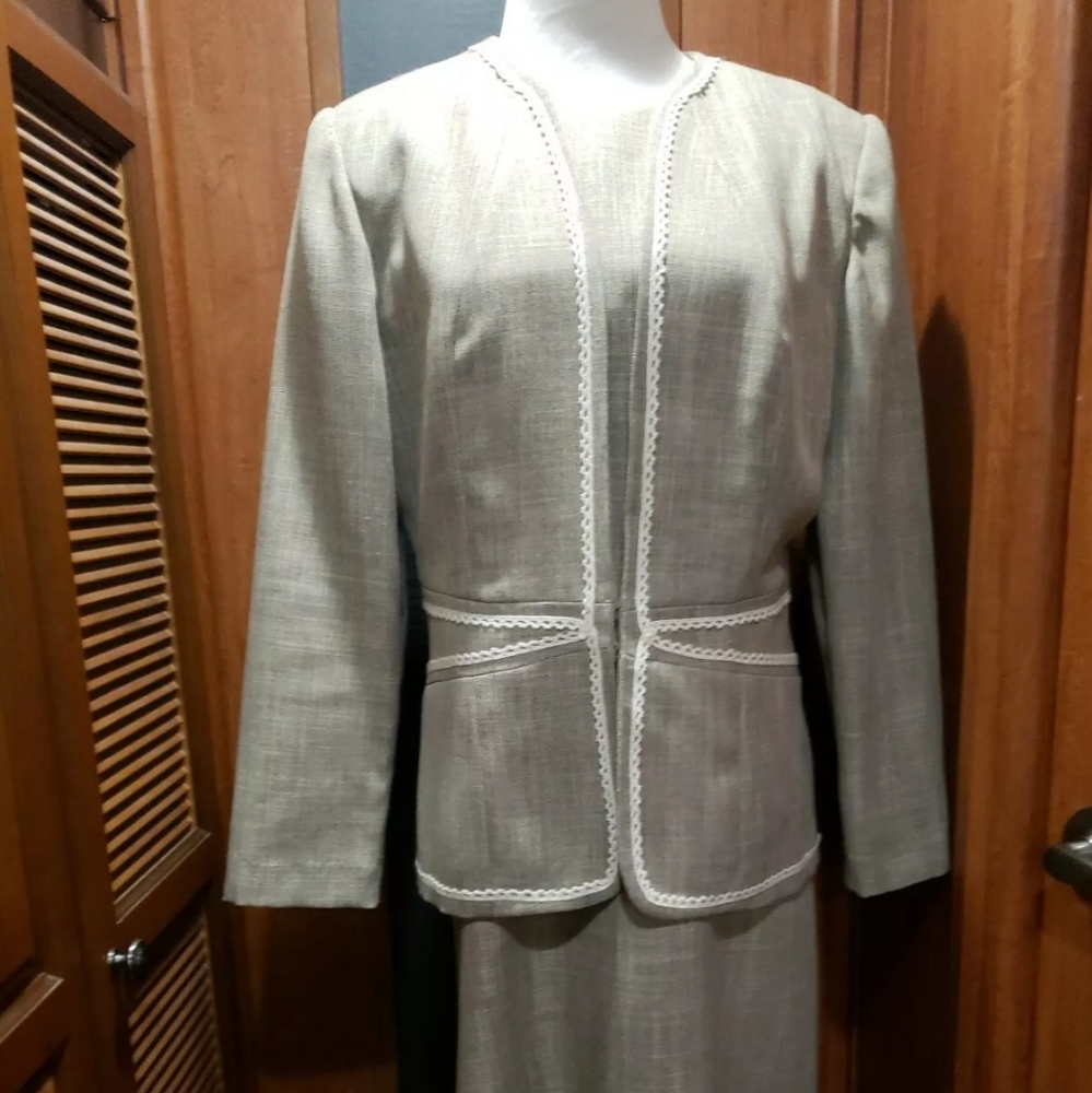 Coldwater Creek Two Piece Dress Jacket SZ 8
